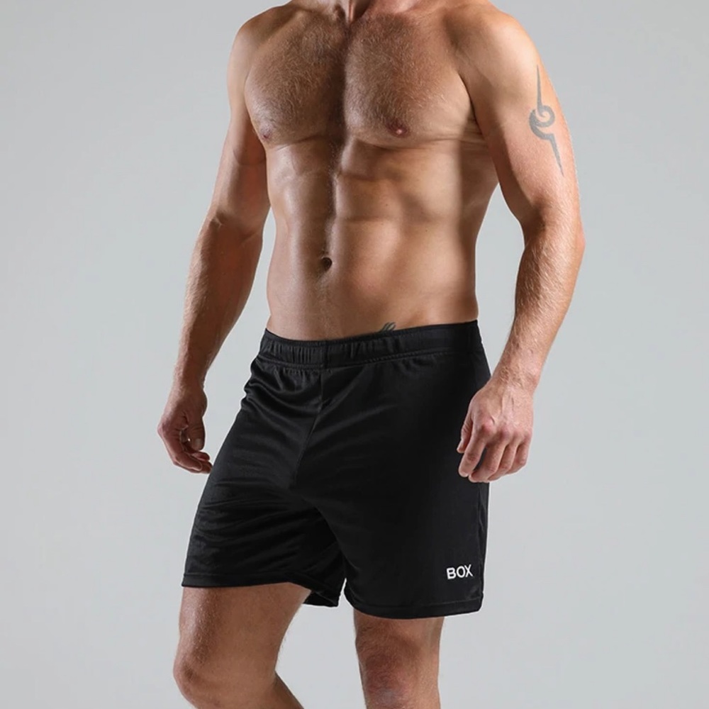 Box Menswear Sports Short Black Mesh